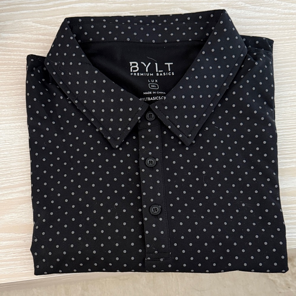 Premium Basics Black Polka Dot Men's Shirt